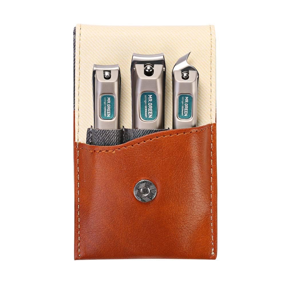 Nail Care Kit Mens - 3 Pcs Stainless Steel Nail Clippers