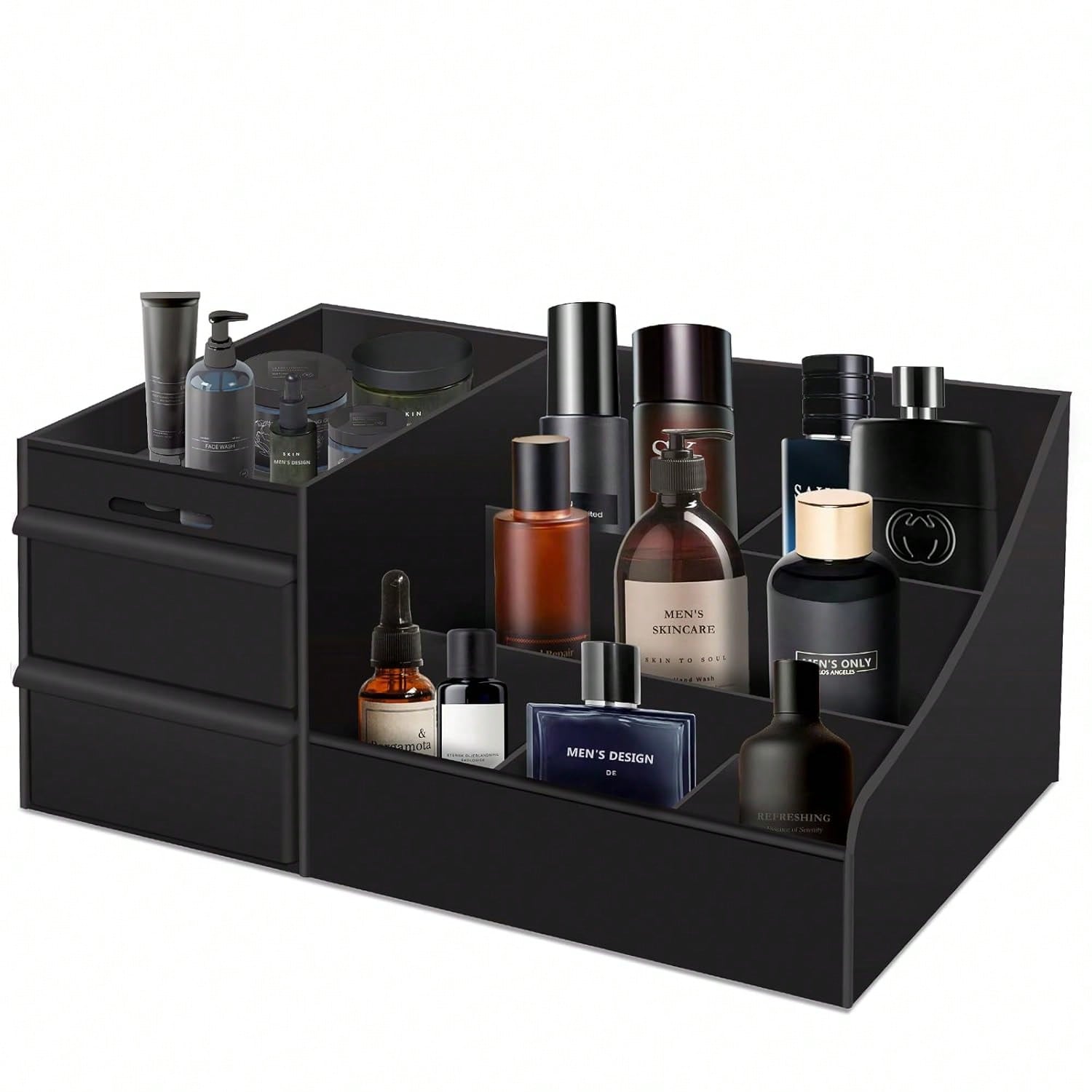 Men'S Grooming Must Haves - Luxury Black Perfume Storage Box For