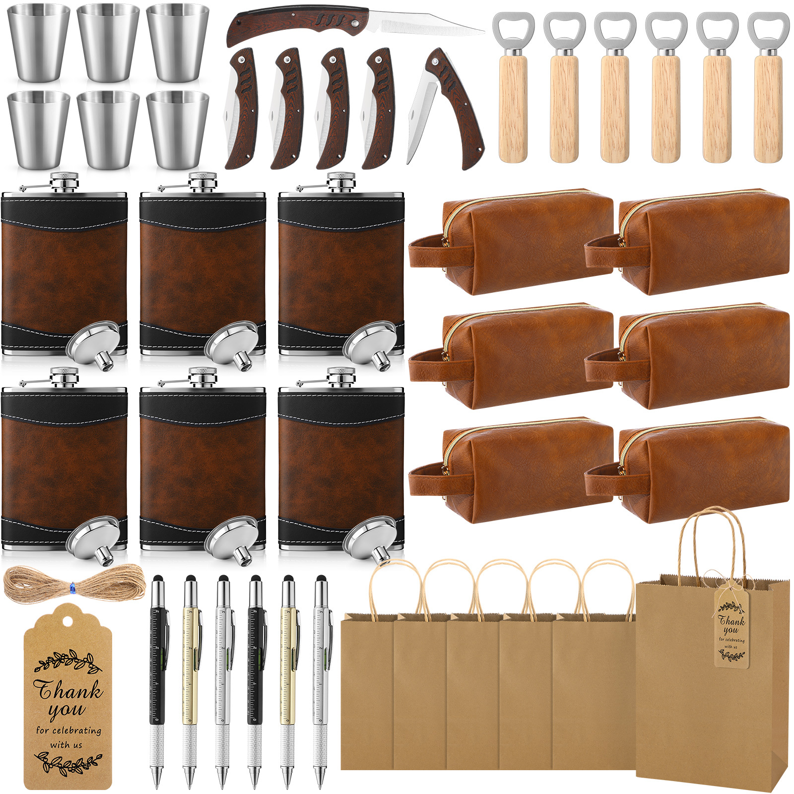 Men'S Grooming Bag - Gift For Her/Him 6 Sets Game