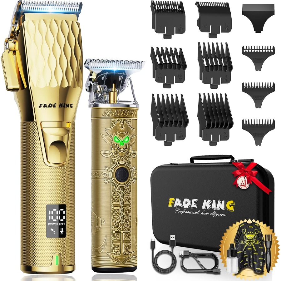 Beard Trimmer Cordless - Professional Hair Clippers Beard Trimmer Set