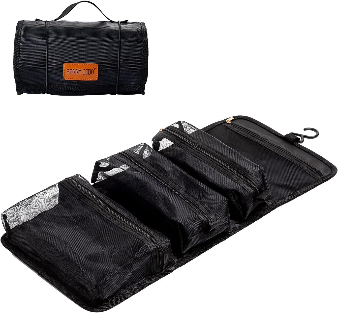 Men'S Grooming Bag - Roll-Up Hanging Toiletry Bag with 3