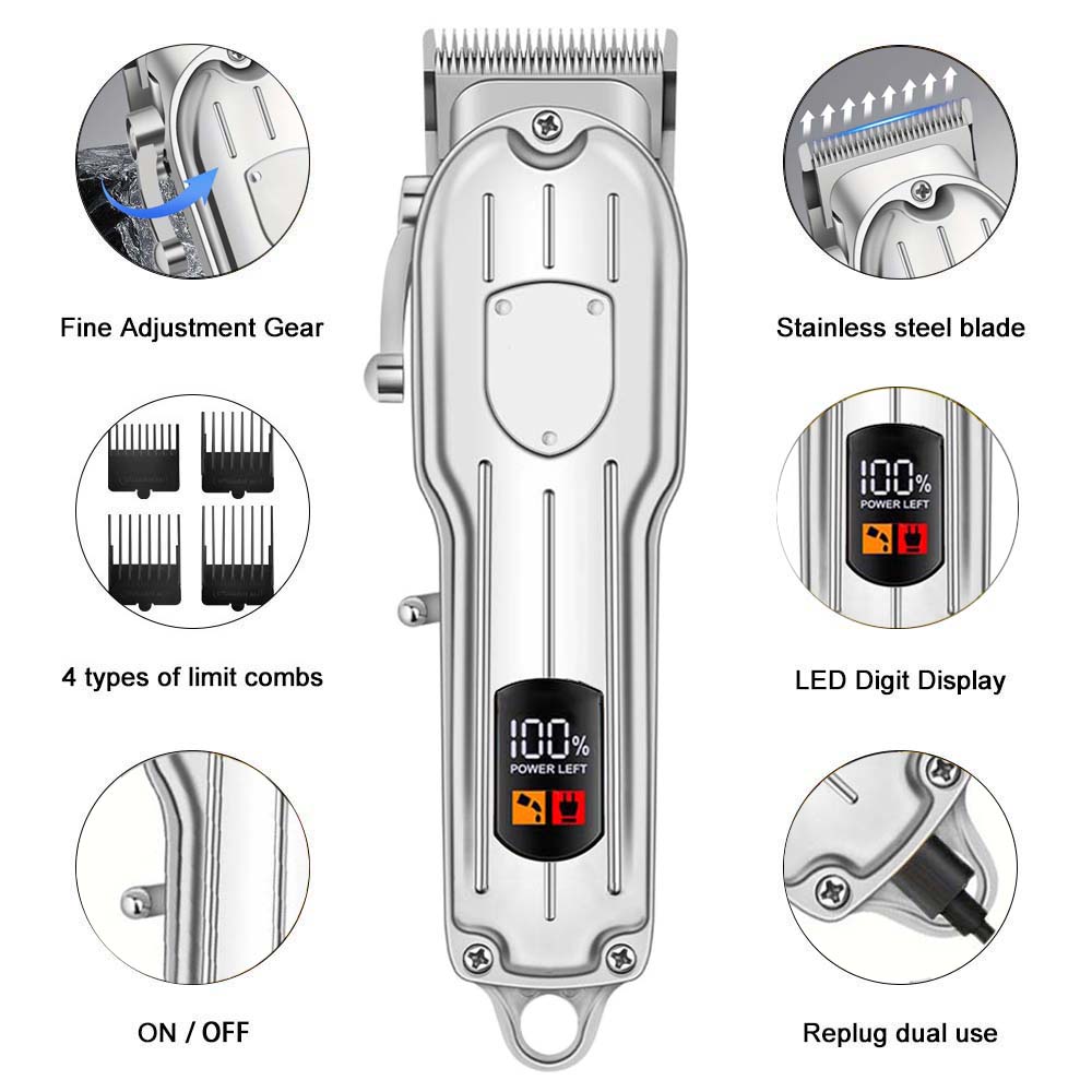 Professional Hair Clippers for - Beard Trimmer Cordless review and price