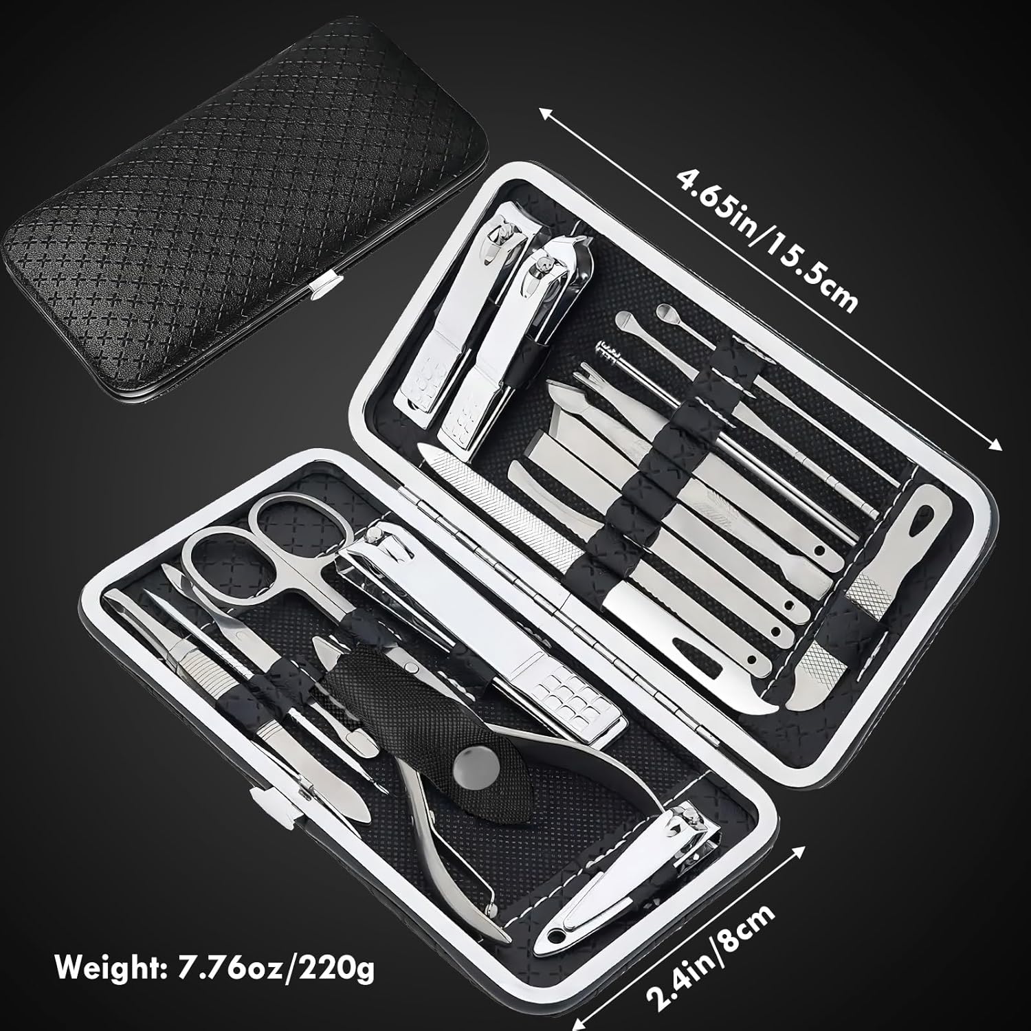 19 in 1 Professional Manicure  - Mens Grooming Kit Case review and price