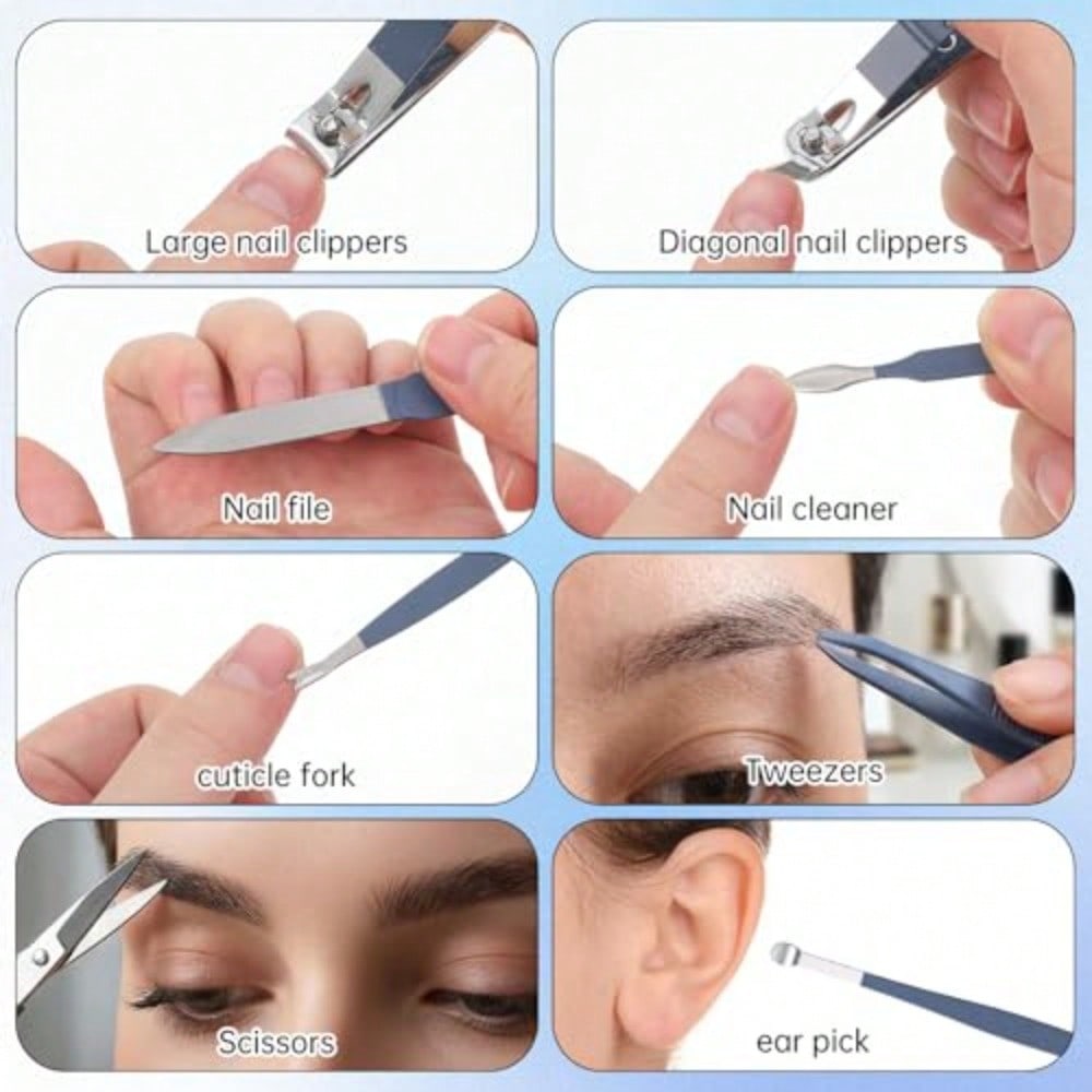 Manicure Set Professional 8 In - Nail Care Kit Mens review and price