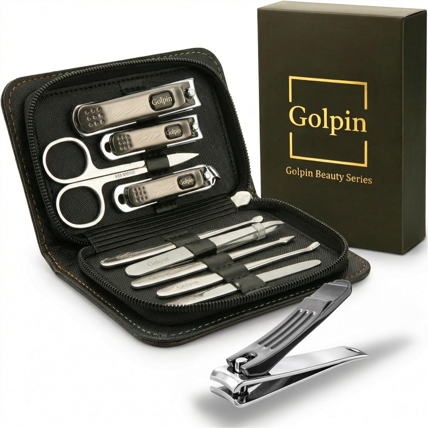 9 Pcs Manicure Set for Men & W - Mens Grooming Kit Case review and price