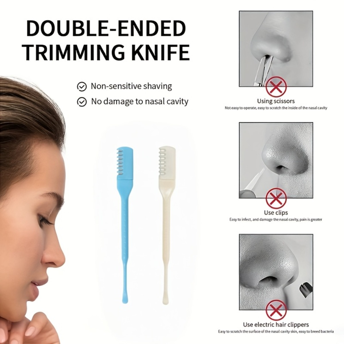 Premium 2‑Pack Dual‑Head Nose  - Mens Grooming Kit Case review and price