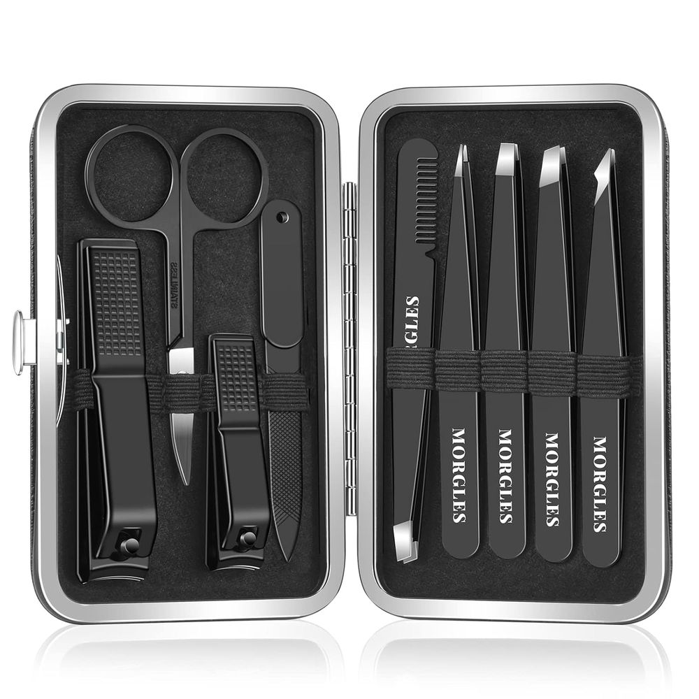 9-Piece Stainless Steel Groomi - Mens Grooming Kit Case review and price