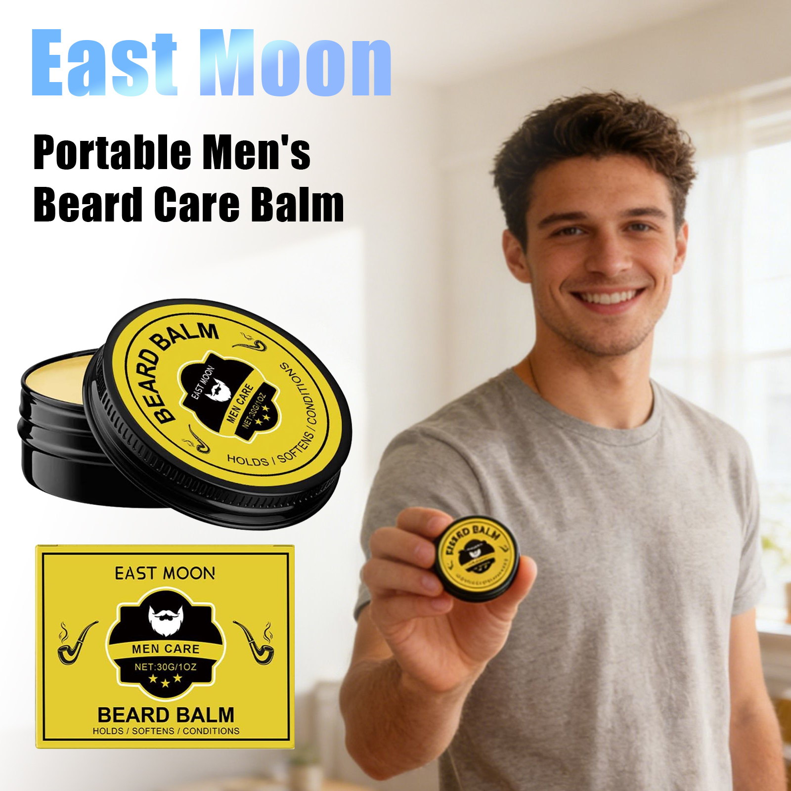 East Moon Men Beard Care Balm  - Men'S Grooming Wax review and price