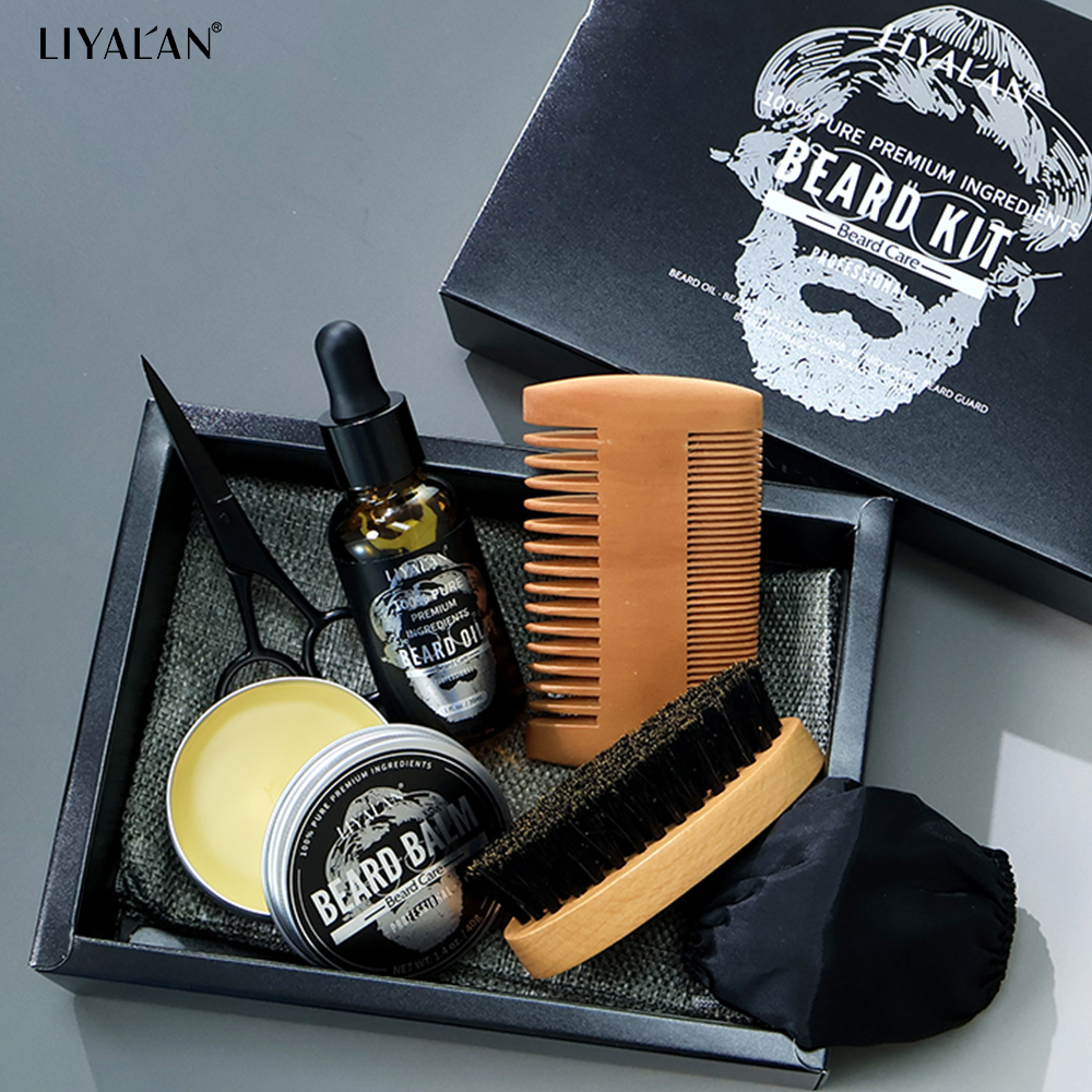 7pcs/sets Men Beard Kit Beard  - Men'S Grooming Wax review and price