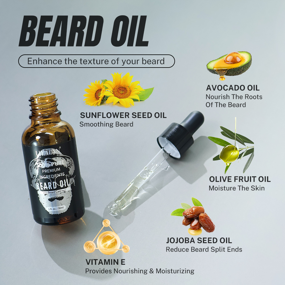 7pcs/sets Men Beard Kit Beard  - Men'S Grooming Wax review and price