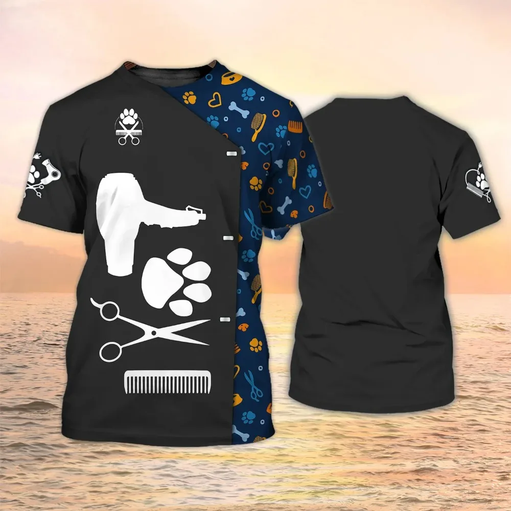 Dog Groomer 3d Print T-shirt F - Men Grooming Quotes Short review and price