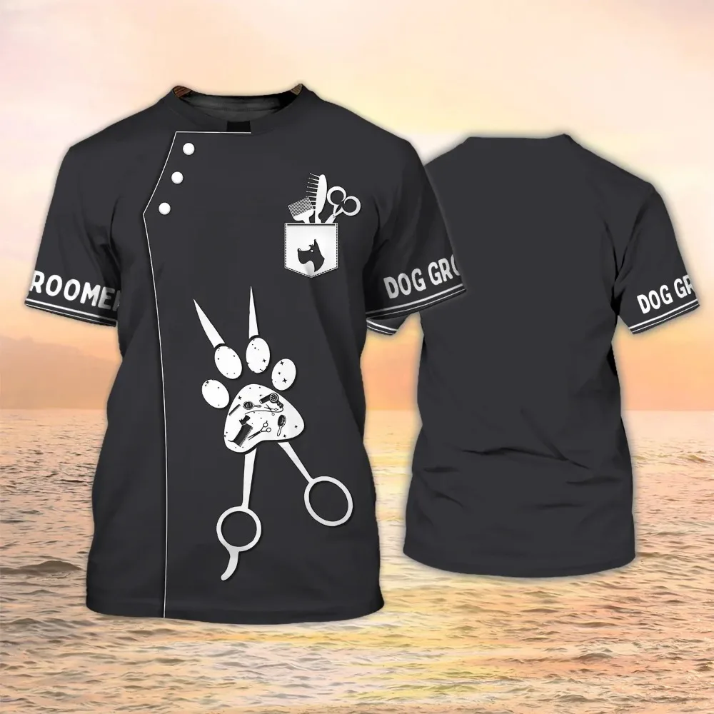 Dog Groomer 3d Print T-shirt F - Men Grooming Quotes Short review and price