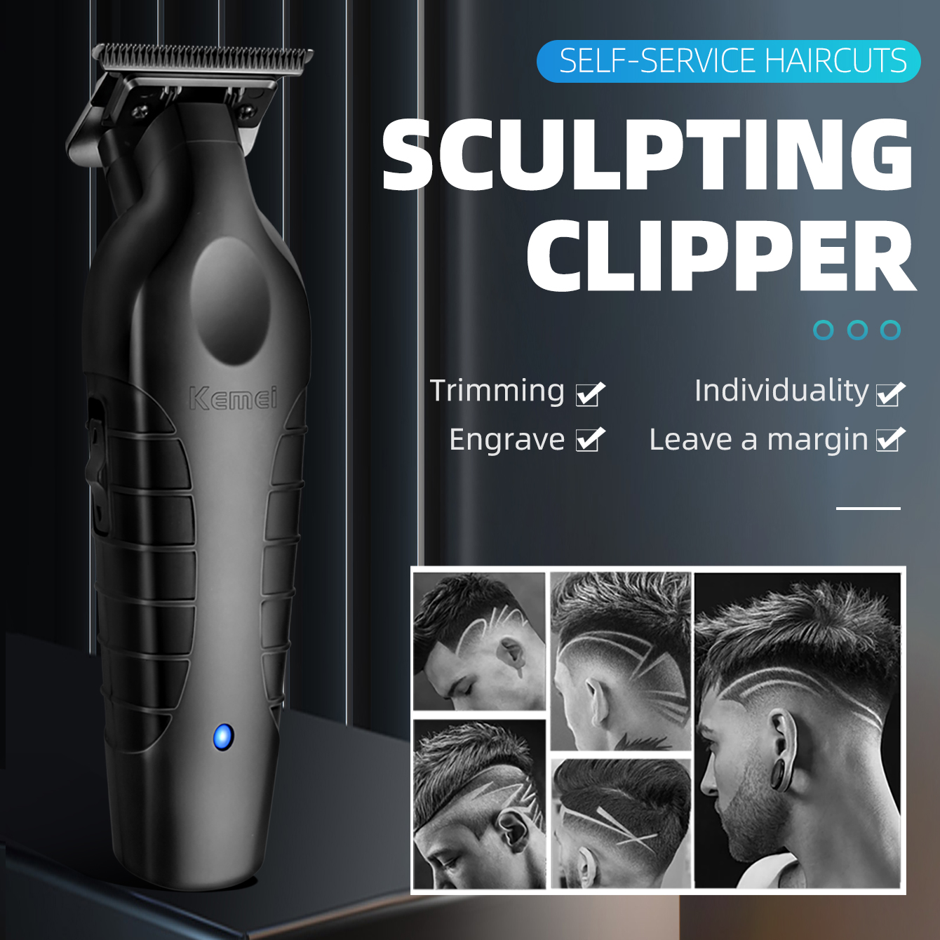 Kemei KM2299 Professional Hair - Beard Trimmer Cordless review and price