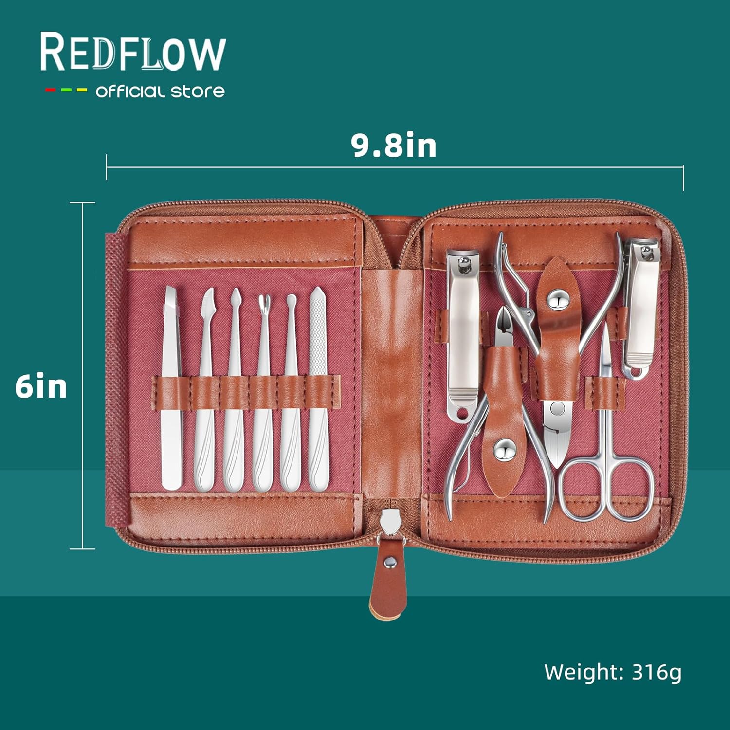 11 in 1 Stainless Steel Manicu - Mens Grooming Kit Case review and price