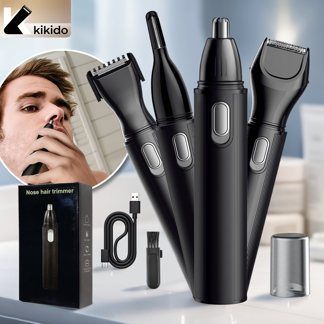 KIKIDO 4 in 1 Nose Hair Trimme - Beard Trimmer Cordless review and price