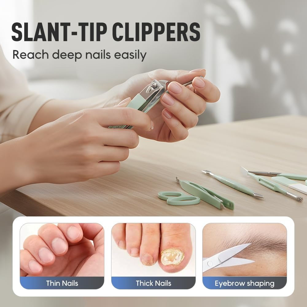 Manicure Set 16 in 1 Stainless - Mens Grooming Kit Case review and price